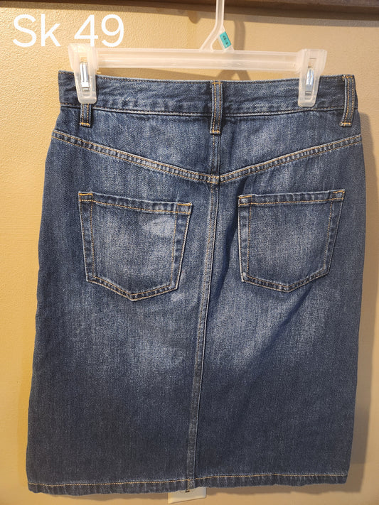 Skirt 49 Modest Size 4 Ladies Jean Skirt