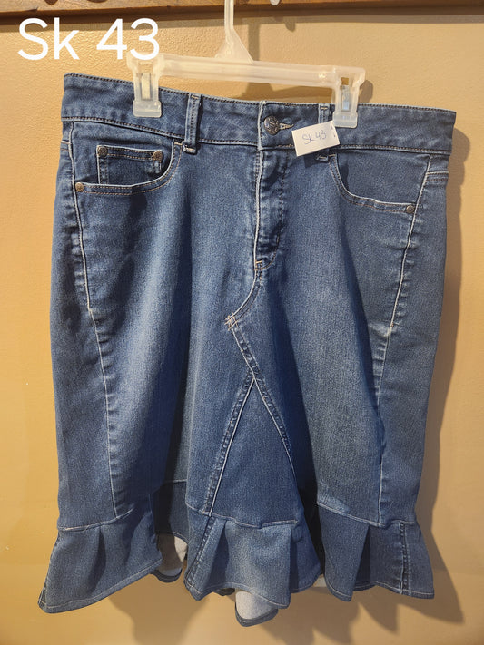 Skirt 43 Modest Jean Skirt 33" waist.