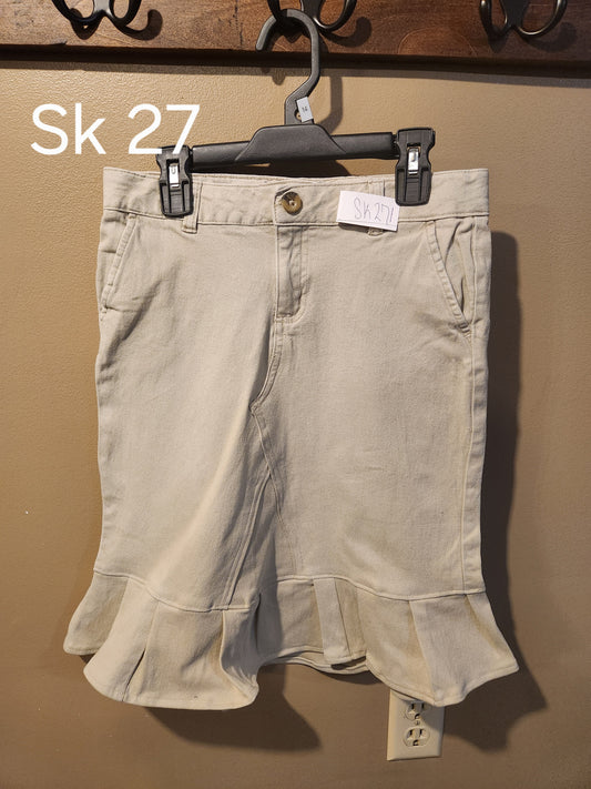 Skirt 27 Modest Kids Size 14 Khaki Skirt